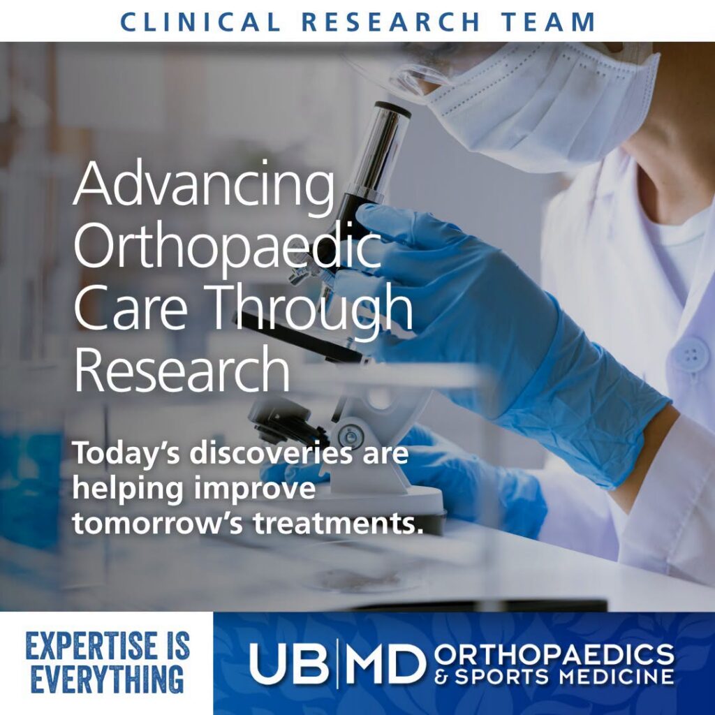 clinical research team flyer for Buffalo's New Shoulder Arthritis Clinical Trial